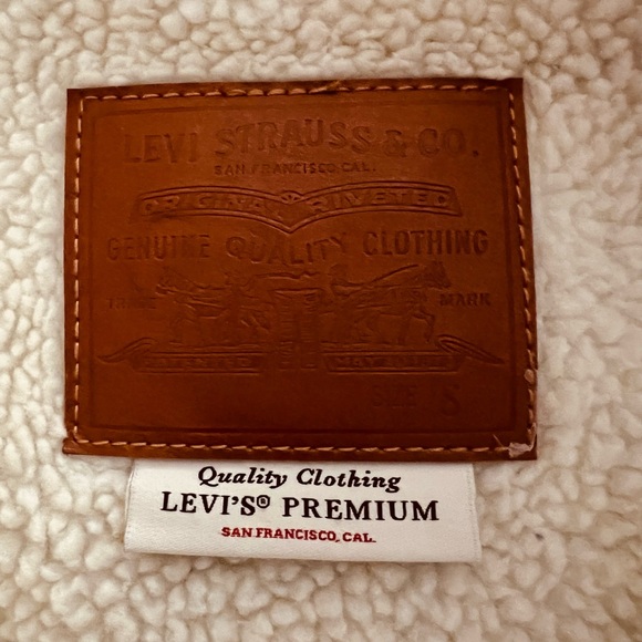 LEVIS retro Sherpa collar jean jacket coat - Picture 3 of 3